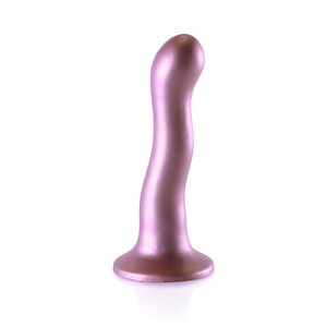 Ouch Smooth Silicone Curvy G-Spot Dildo, Rosa