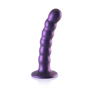 Ouch Beaded Silicone G-Spot Dildo 13 cm, purppura