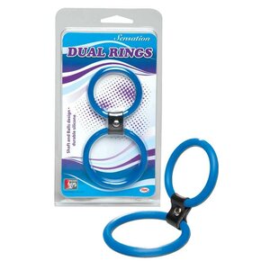 Dream Toys Tuplapenisrengas - Dual Rings Blue